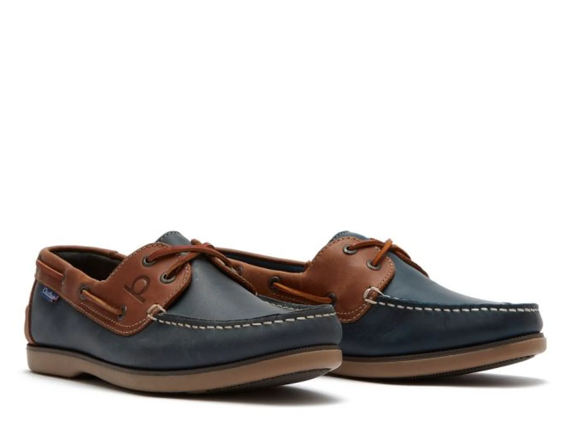 Chatham Men's Whitstable Leather Lace-Up Boat Shoes Csw/Nt