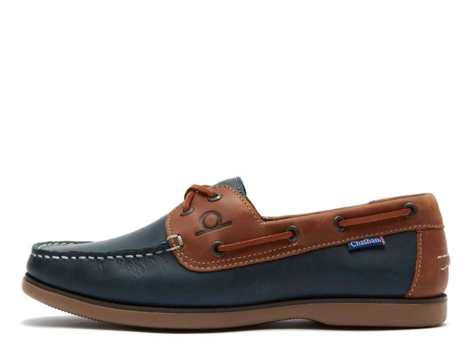 Chatham Men's Whitstable Leather Lace-Up Boat Shoes Csw/Nt