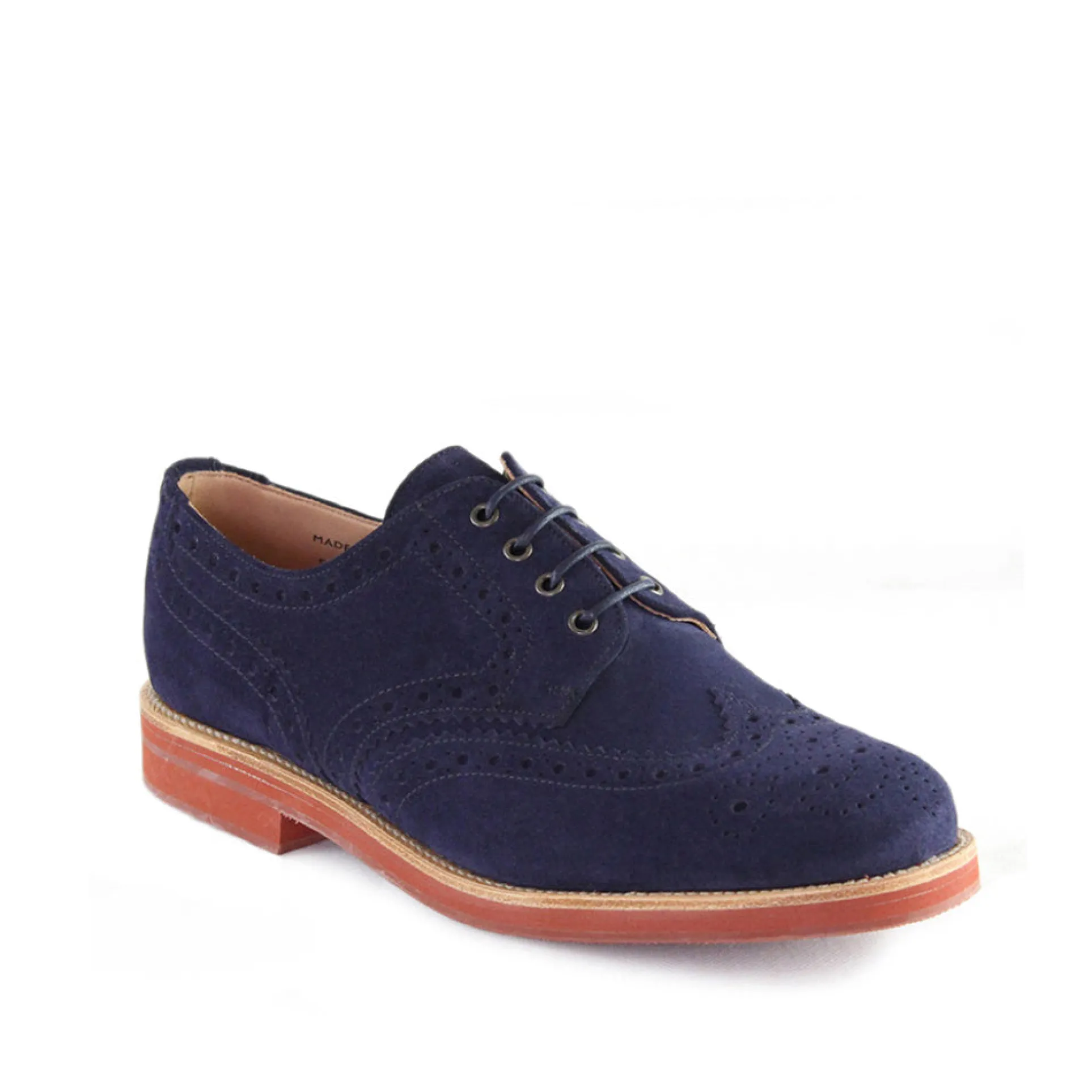 Sanders Men's Theo Suede Brogue Shoes 1705/As