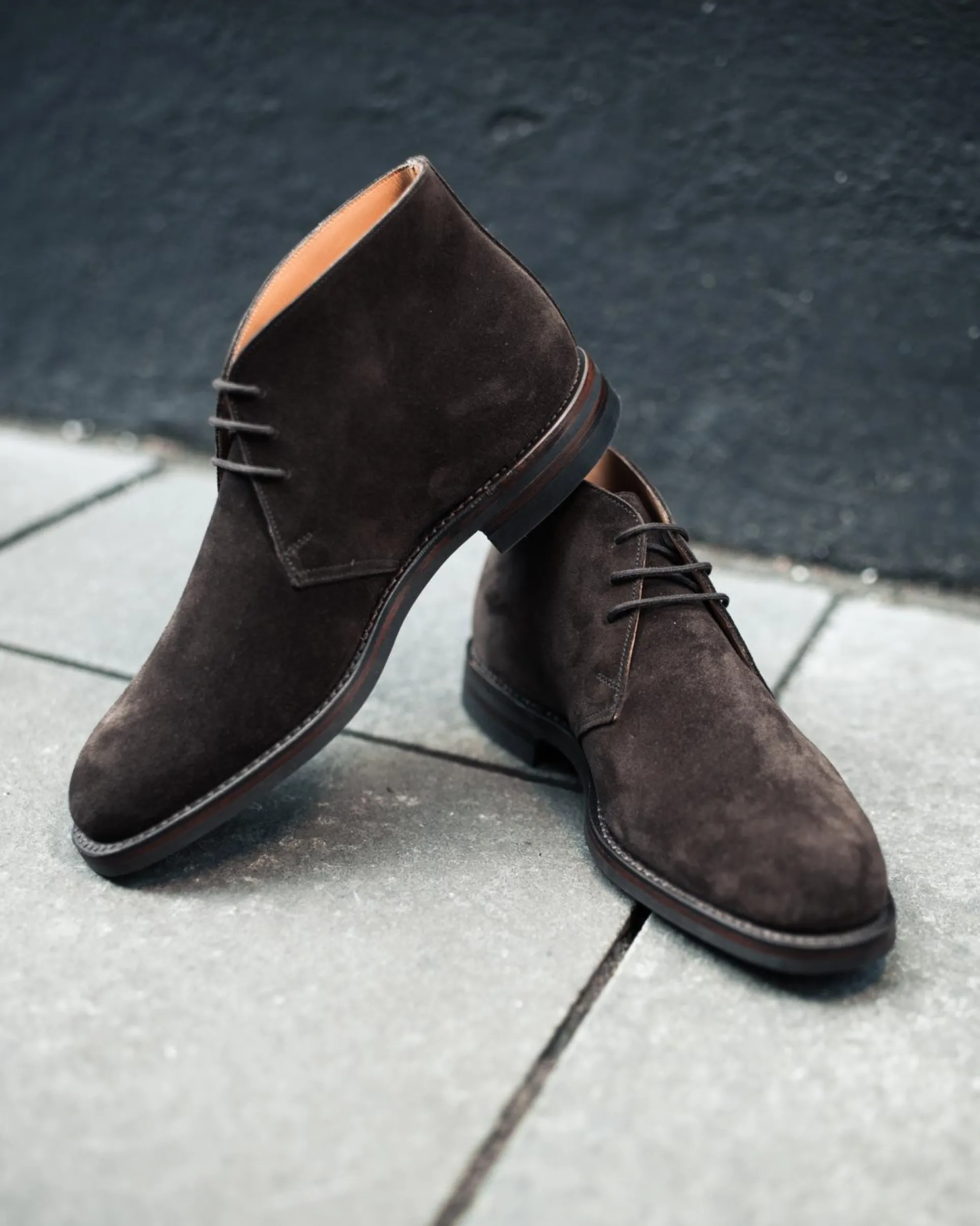 Crockett & Jones Men's Chiltern Suede Lace-Up Boots